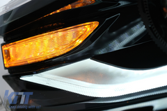 LED predné svetlá DRL pre Chevrolet Camaro Mk5 Facelift 2014–2015, dynamické smerovky, 2016+ look, set ľavé a pravé