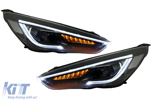 LED predné svetlá Ford Focus Mk3 (2015–2017) RHD dynamické smerovky DRL