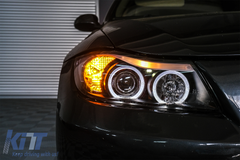 Angel Eyes svetlá BMW E90 E91 (2005-2008) – 2 Halo Rings čierne