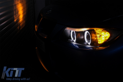 Angel Eyes svetlá BMW E90 E91 (2005-2008) – 2 Halo Rings čierne