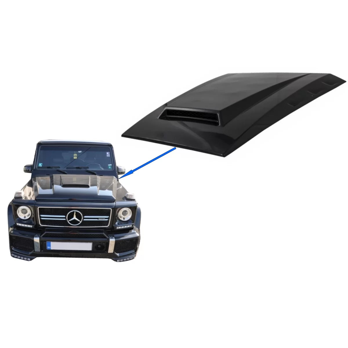 Hood scoop prednej kapoty pre Mercedes G-Class W463 (1989–2018) – ABS