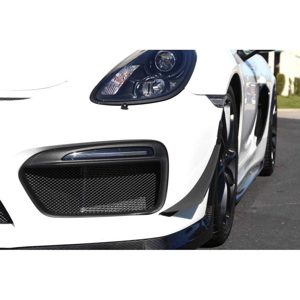 Karbonové canardy APR pre Porsche 981 Cayman GT4 – predný nárazník