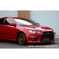 APR Carbon Fiber Front Splitter for Mitsubishi Lancer Evolution X (EVO 10) - includes support rods