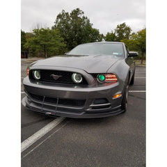 APR Carbon Fiber Front Splitter for Ford Mustang (2013–2014) with Roush Lip – includes mounting rods