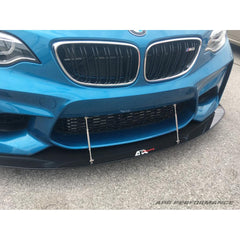 APR Carbon Fiber Front Splitter for BMW M2 - includes mounting rods