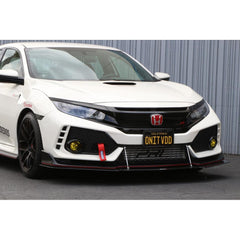 APR Carbon Fiber Front Splitter for Honda Civic Type R (Factory Airdam) – includes mounting rods