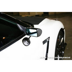 Karbonové zrkadlá APR Formula GT3 pre Nissan GT-R R35 – čierne, wide angle
