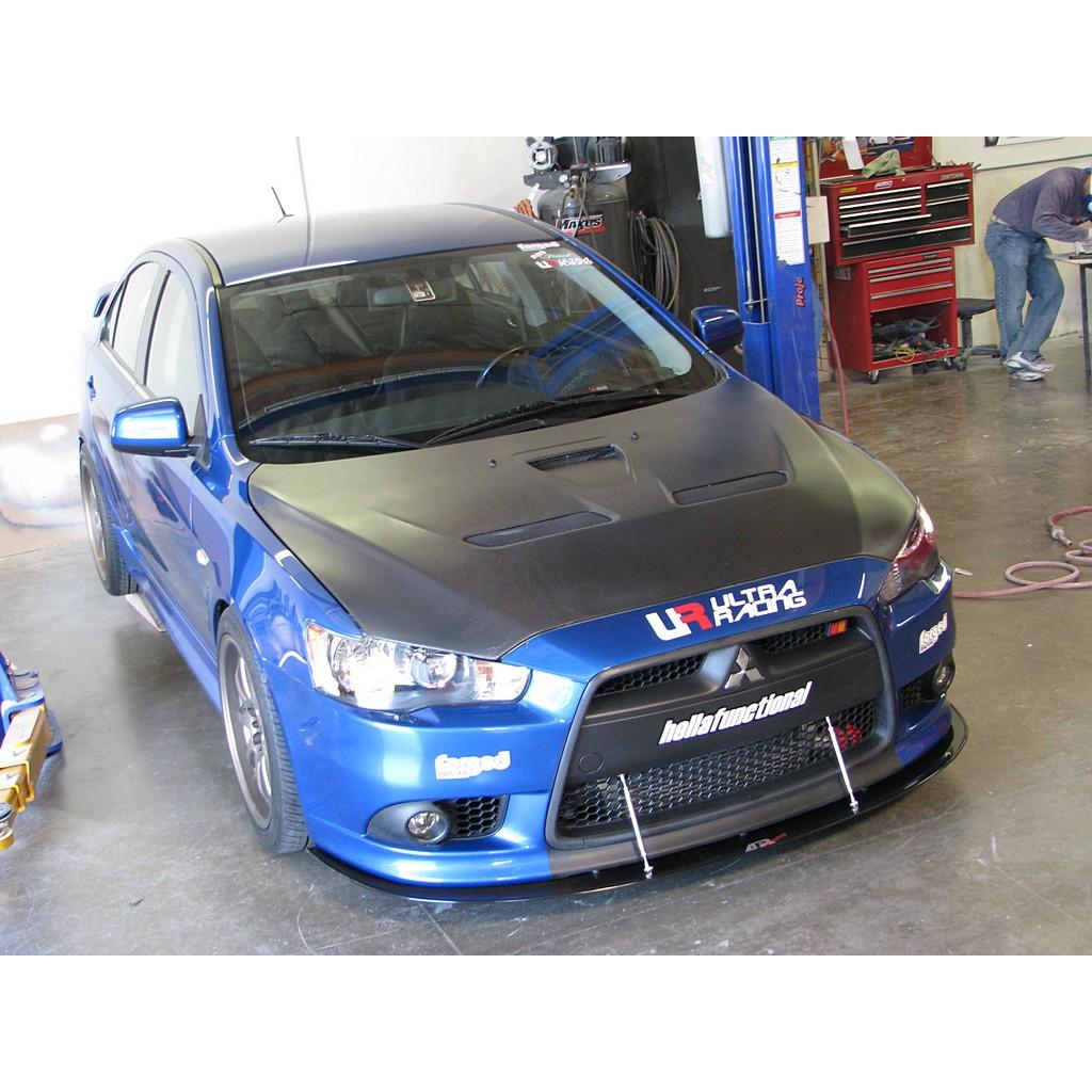 APR Carbon Fiber Front Splitter for Mitsubishi Lancer Ralliart – including support rods