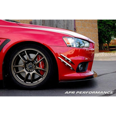 APR Carbon Fiber Front Splitter for Mitsubishi Lancer Evolution X (EVO 10) - includes support rods