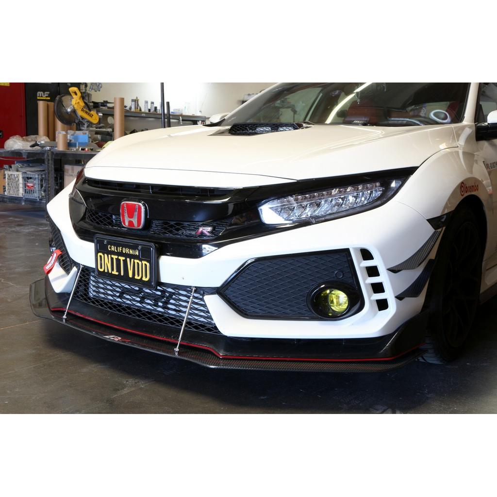Karbonové canardy APR pre Honda Civic Type R FK8 – predný nárazník