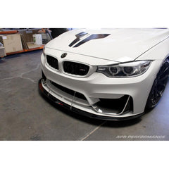 APR Carbon Fiber Front Splitter for BMW M3 F80 / M4 F82 with M Performance Airdam - includes mounting rods