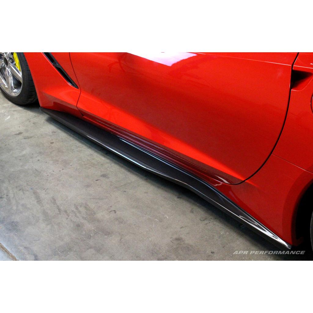 APR Carbon Fiber Side Rocker Extensions for Chevrolet Corvette C7 Z06 (2015–2020)