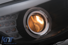 LED Angel Eyes lights BMW E60 E61 (2003-2007) Halogen – black, H7, E-MARK
