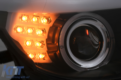 LED Angel Eyes lights BMW E60 E61 (2003-2007) Halogen – black, H7, E-MARK