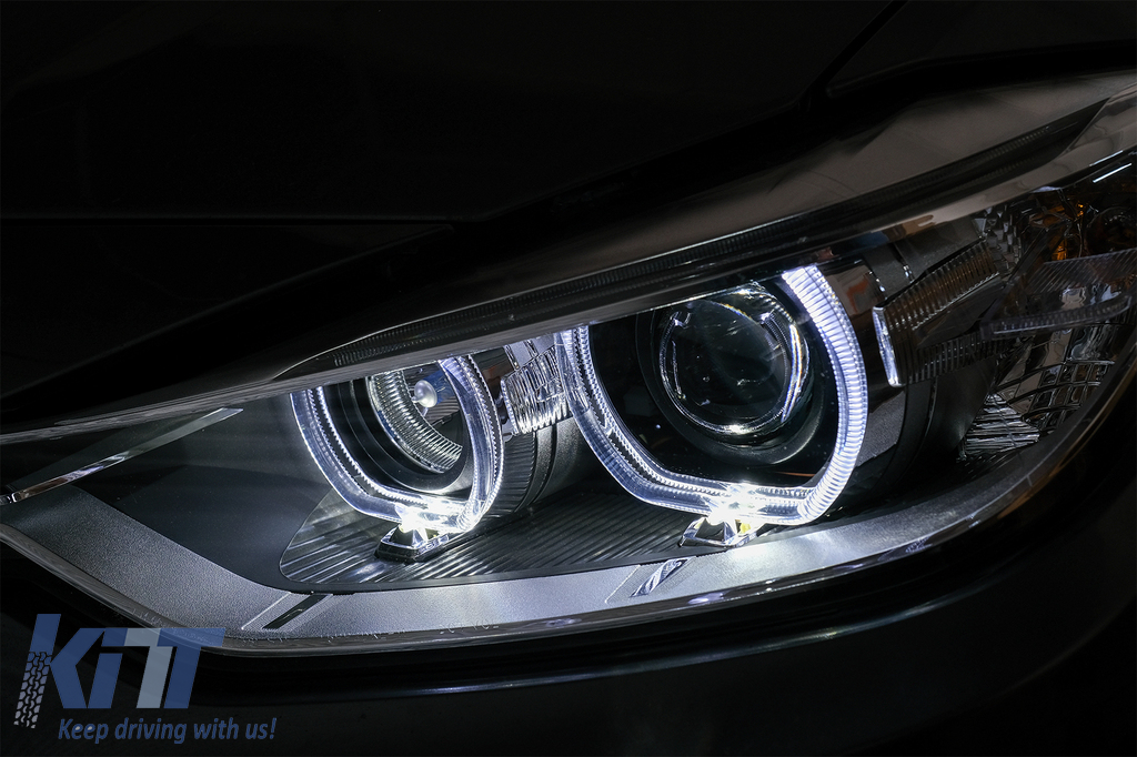 Angel Eyes svetlá BMW F30 F31 (2011-2015) Halogen – DRL modul, E-MARK