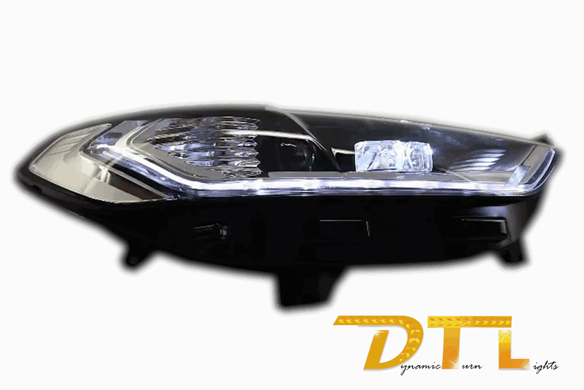 LED predné svetlá Ford Mondeo MK5 (2013–2016) sekvenčné smerovky Chrome