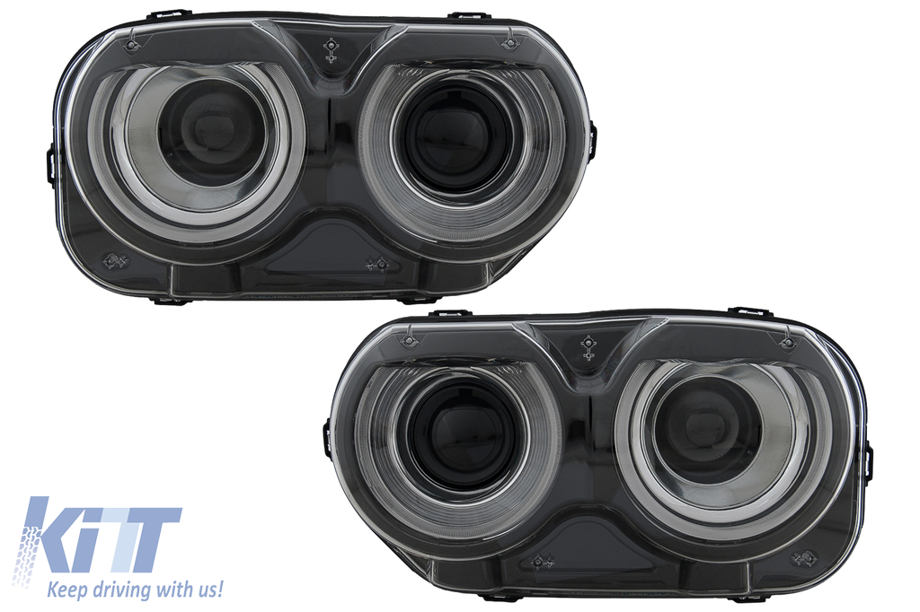 LED predné svetlá Black pre Dodge Challenger (2015–2023) Dual Projector