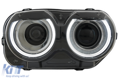 LED Black Front Headlights for Dodge Challenger (2015–2023) Dual Projector