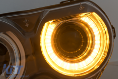 LED Black Front Headlights for Dodge Challenger (2015–2023) Dual Projector