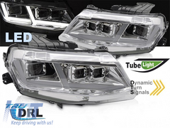 LED Headlights for Chevrolet Camaro 2016–2018, Chrome, DRL, Dynamic Turn Signals, Left and Right Set