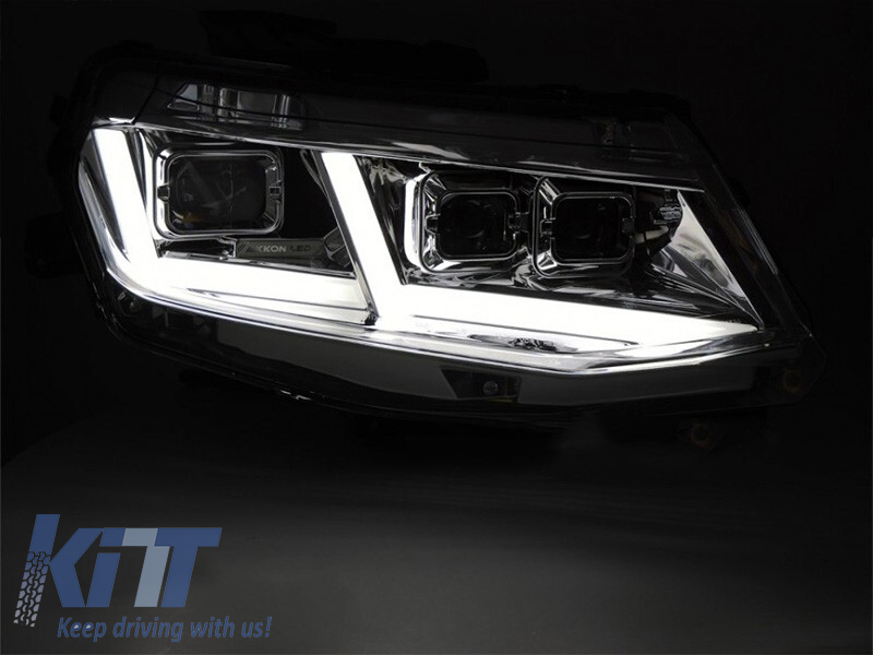 LED Headlights for Chevrolet Camaro 2016–2018, Chrome, DRL, Dynamic Turn Signals, Left and Right Set