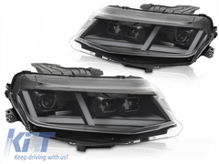 LED Headlights for Chevrolet Camaro 2016–2018, Black, DRL, Dynamic Turn Signals, Left and Right Set