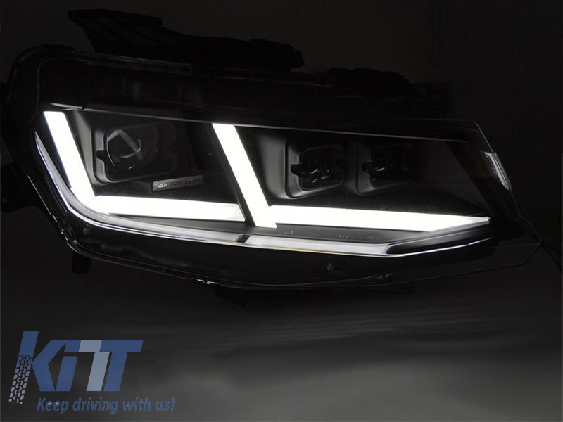 LED Headlights for Chevrolet Camaro 2016–2018, Black, DRL, Dynamic Turn Signals, Left and Right Set