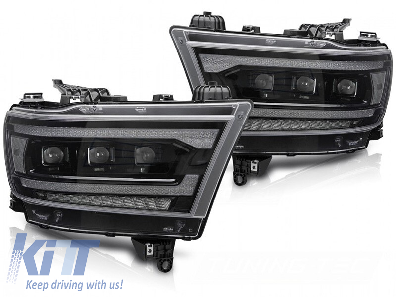 LED Headlights for Dodge Ram 1500 (2019–2022) Dynamic Turn Signals DRL