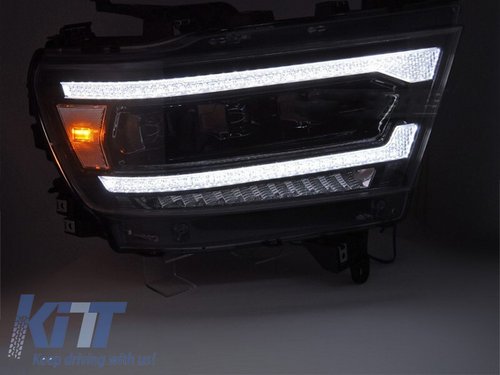 LED predné svetlá pre Dodge Ram 1500 (2019–2022) dynamické smerovky DRL