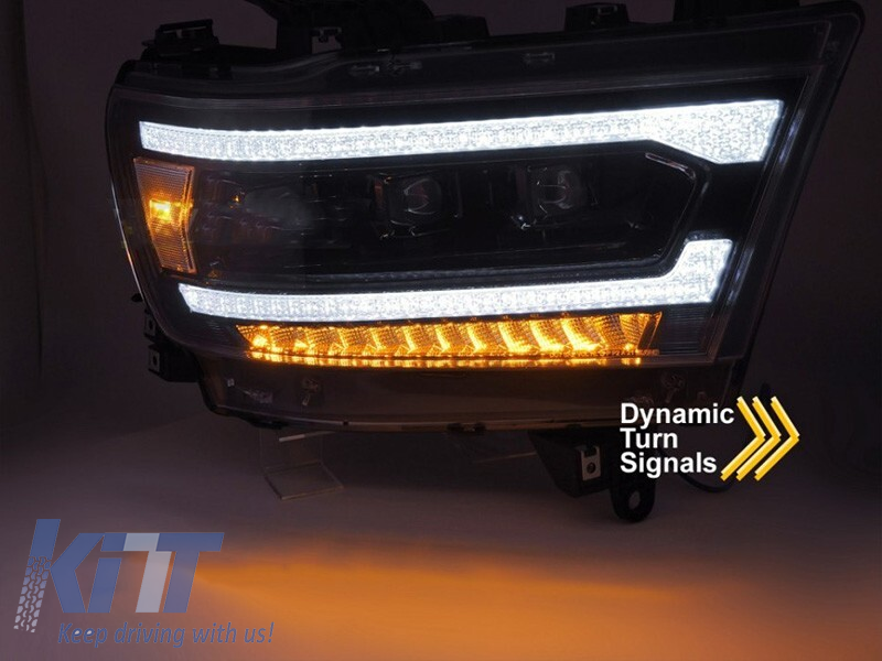 LED predné svetlá pre Dodge Ram 1500 (2019–2022) dynamické smerovky DRL