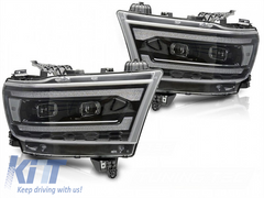 LED Headlights for Dodge Ram 1500 (2019-2022) Dynamic Turn Signals DRL Welcome