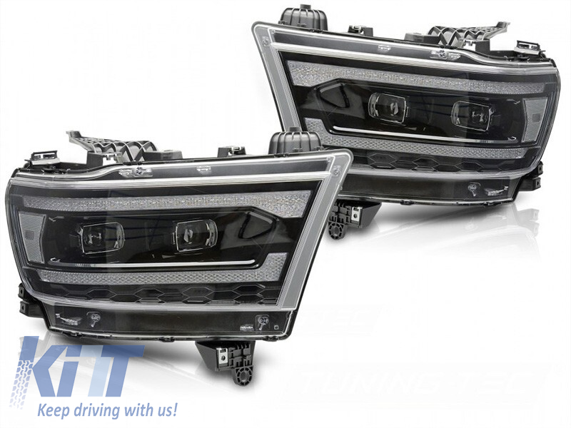 LED predné svetlá pre Dodge Ram 1500 (2019–2022) dynamické smerovky DRL Welcome