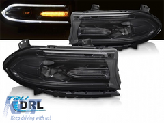 LED predné svetlá pre Dodge Charger (2014–2023) čierne DRL