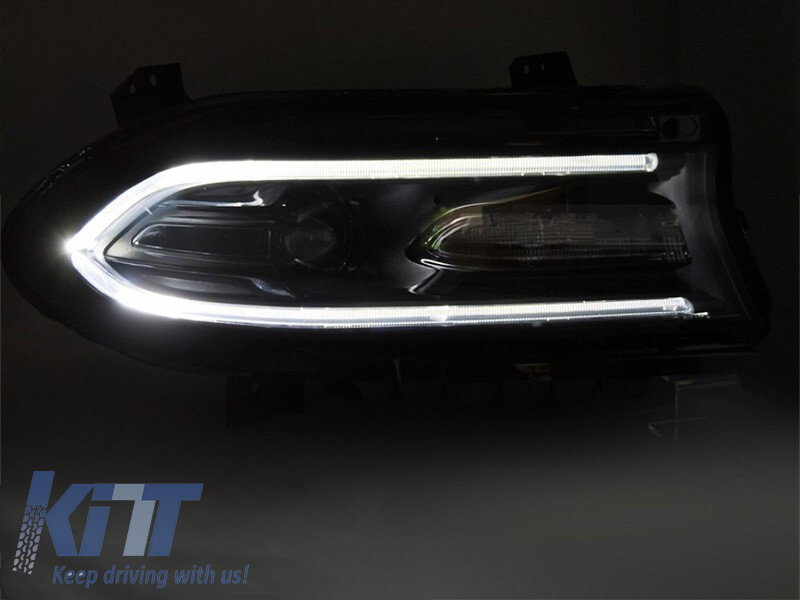 LED predné svetlá pre Dodge Charger (2014–2023) čierne DRL
