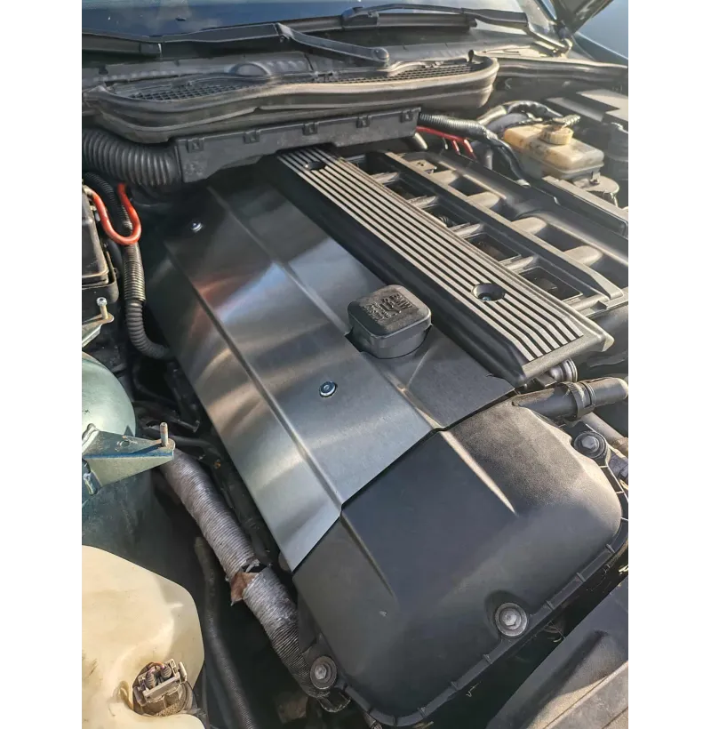Nerezový kryt cievok BMW M52 / M54 – heat shield pre turbo build
