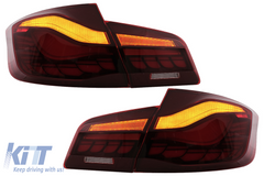 OLED Tail Lights Red Clear for BMW 5 Series F10 2011–2017 Dynamic Sequential