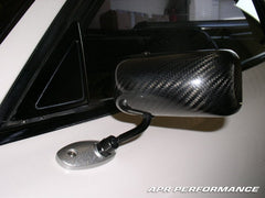 APR Formula GT3 Carbon Fiber Mirrors for Mazda RX-7 - Black, Wide Angle