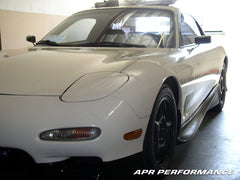 APR Formula GT3 Carbon Fiber Mirrors for Mazda RX-7 - Black, Wide Angle