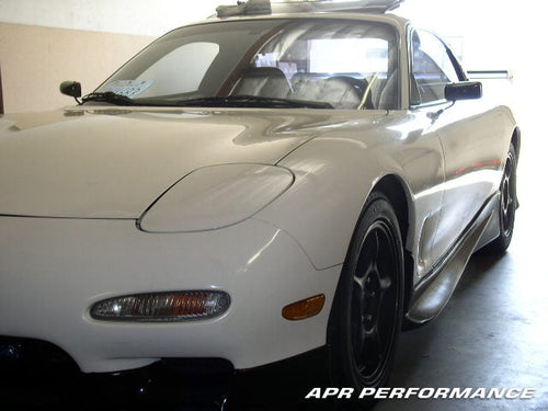 Karbonové zrkadlá APR Formula GT3 pre Mazda RX-7 – čierne, wide angle