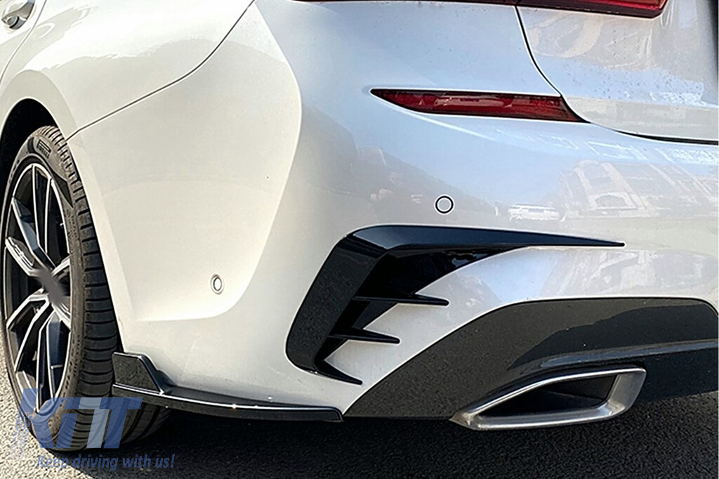 Rear Flaps / Side Fins M Sport Piano Black for BMW 3 Series G20 G21 G28 (2018+)