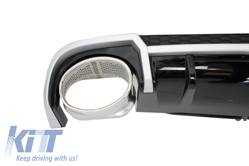 Rear Diffuser Audi A4 B9 8W (2016–2018) RS4 design + exhaust tips