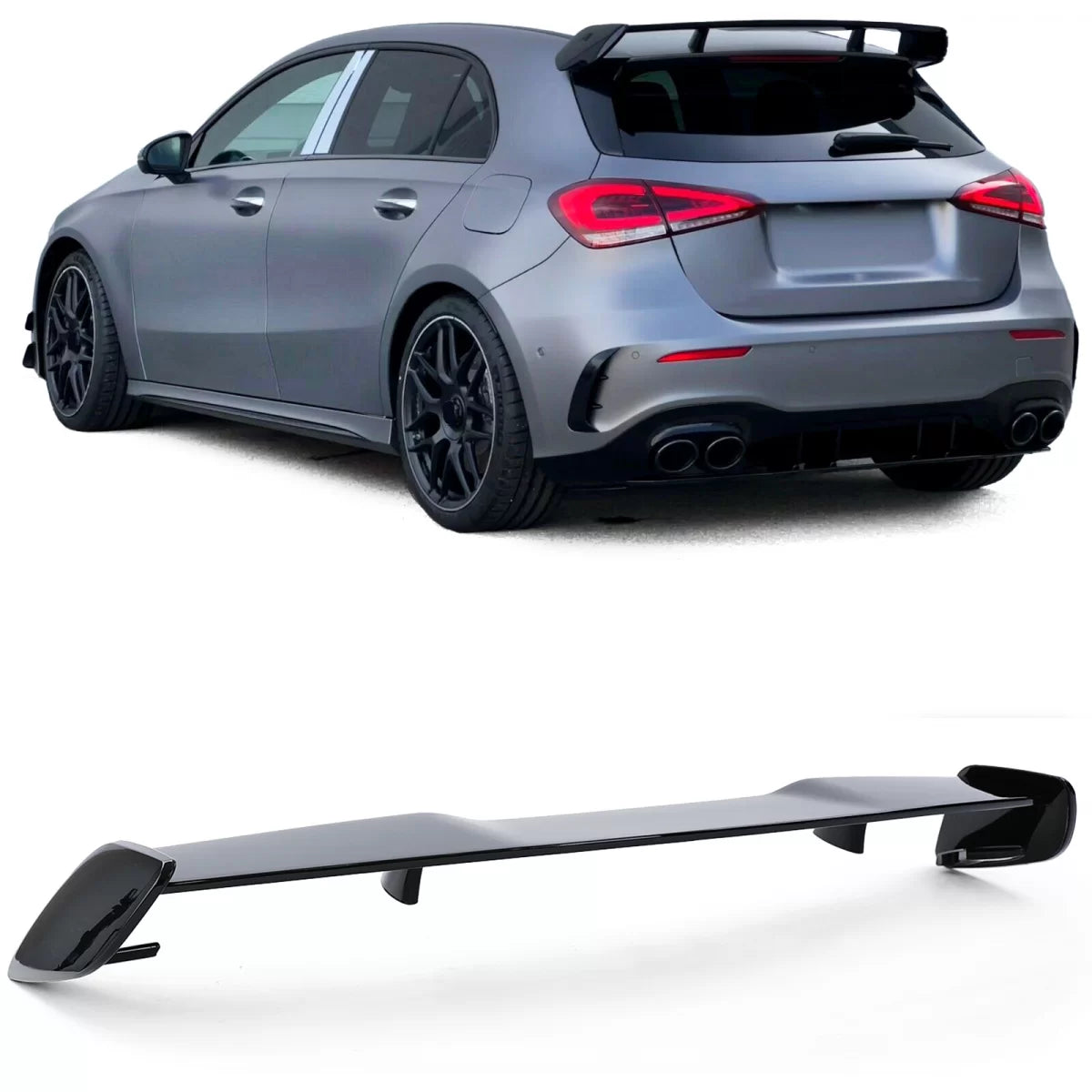 Športový strešný spojler pre Mercedes A W177 Hatchback (2018+) – Piano Black