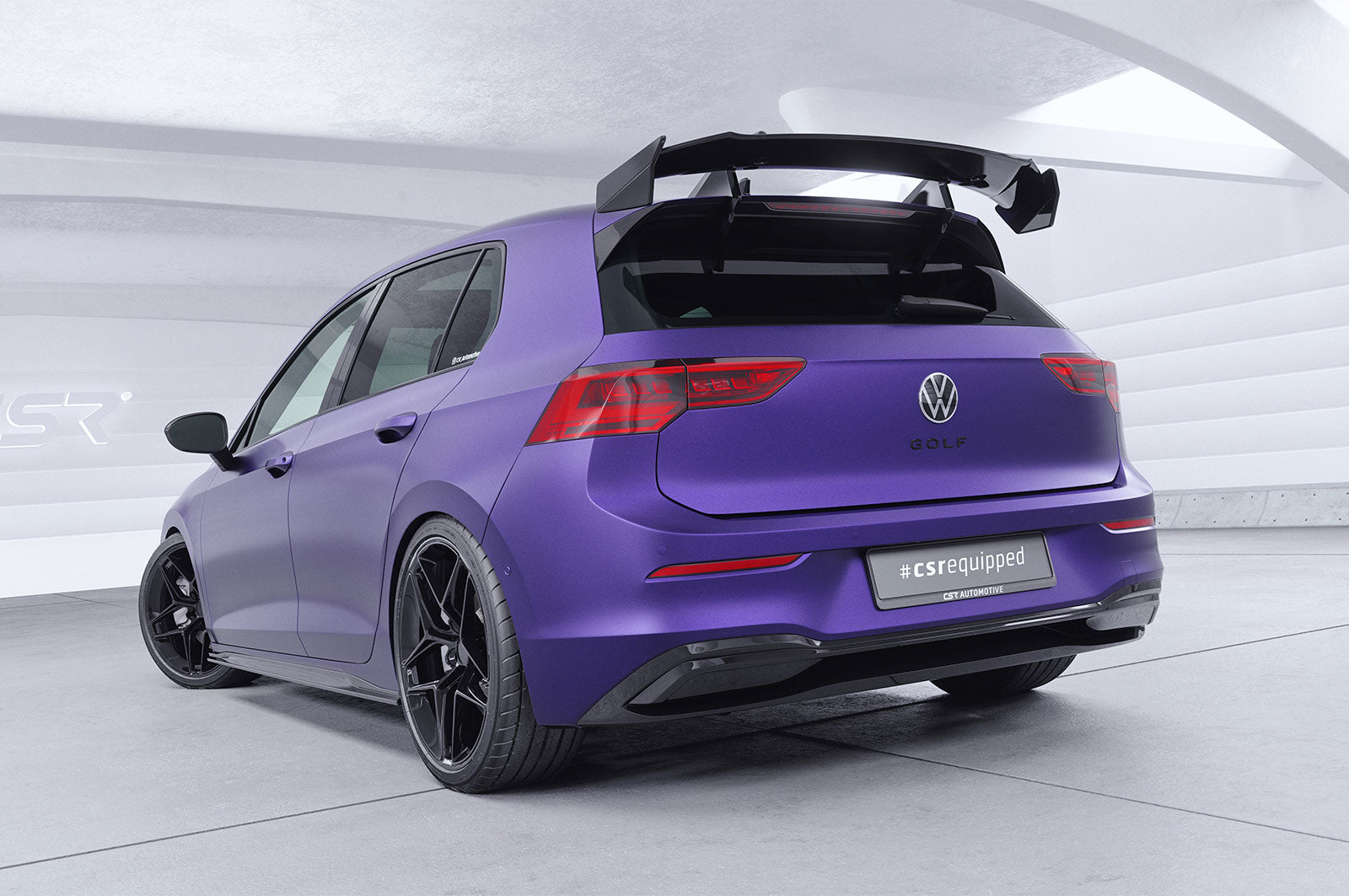 Swan neck zadné krídlo VW Golf 8 (Base / R-Line / GTE, 2019–)