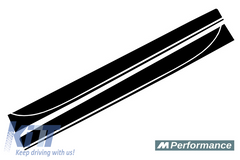 Bočné polepy M Performance Matte Black pre BMW 3 Series F30 F31 (2011+)