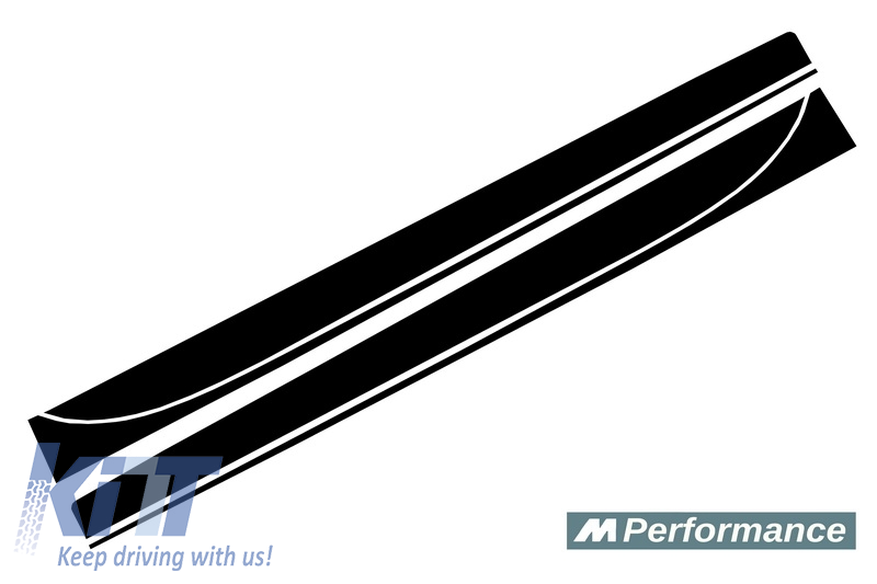 Bočné polepy M Performance Matte Black pre BMW 3 Series F30 F31 (2011+)