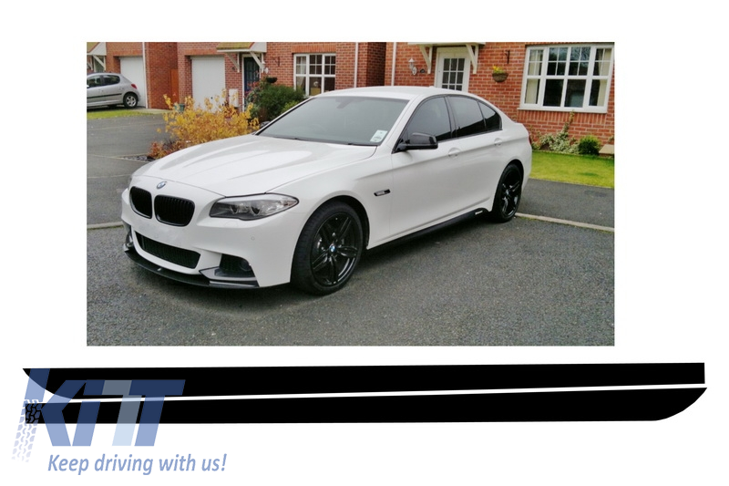 Bočné polepy M Performance Matte Black pre BMW 5 Series F10 F11 (2011+)