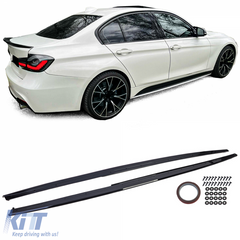 Gloss Black Sill Extensions for BMW 3 Series F30 F31 (2011–2019) M Sport