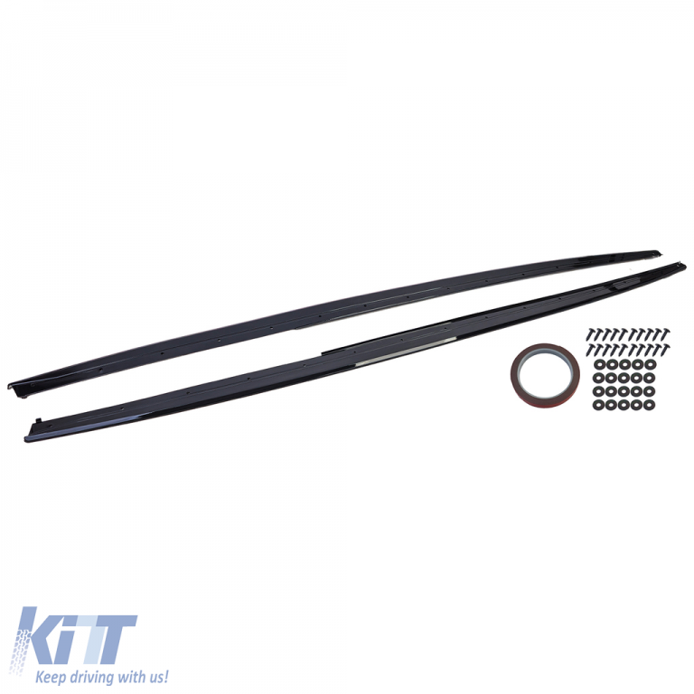 Prahové nástavce Gloss Black pre BMW 3 Series F30 F31 (2011–2019) M Sport