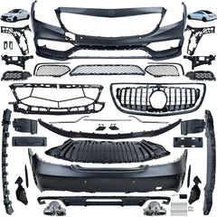 Kompletný športový Body Kit pre Mercedes CLS C218 / W218 Sedan (2011–2018) – GT Maska & Difúzor