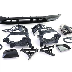 Športový zadný difúzor s chrómovými koncovkami pre Mercedes A W177 Hatchback (2018–2026)